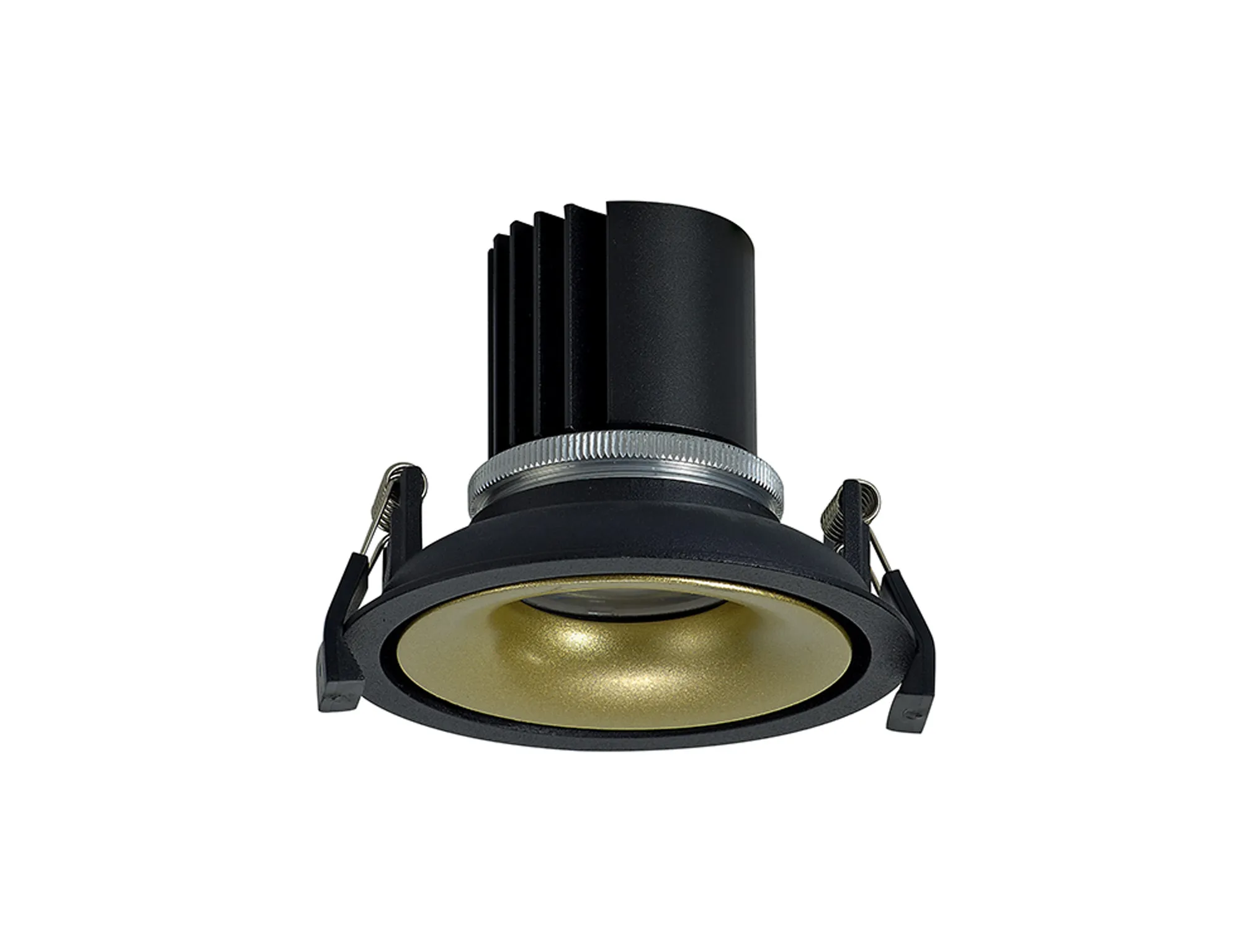 Bolor 9 Tridonic Powered 9W 3000K 840lm 24° CRI>90 LED Engine Black/Gold Fixed Recessed Spotlight, IP20 DM202056  Dlux Bolor 9